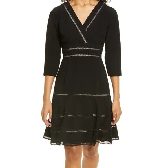 Shani Black Fit & Flare Jersey Dress - Picture 1 of 3